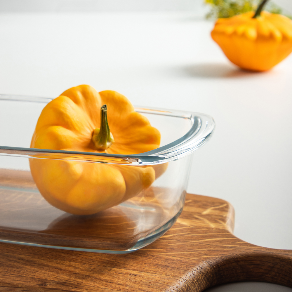 SATOSHI Форма для запекания жаропрочная прямоугольная, с ручками, узкая, стекло, 27х14х7,2см, 1,5л, арт.№ 825-033