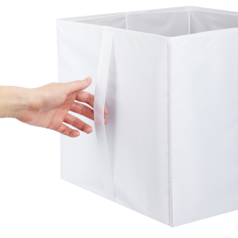 BY Швеция Короб с ручкой без крышки, 30х30х30см, полиэстер, 2 цвета, арт.№ 457-607