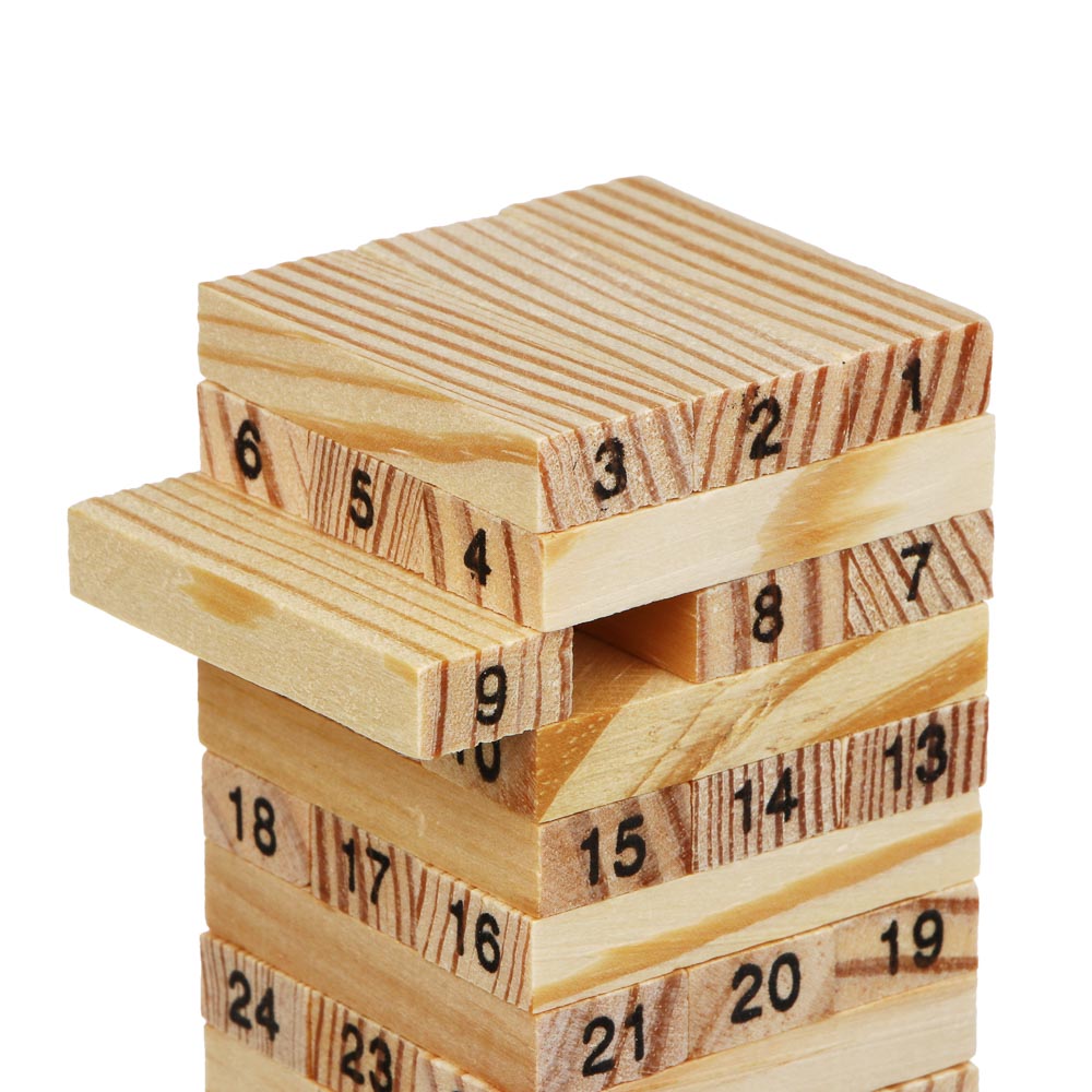 ИГРОЛЕНД Настольная игра "Падающая башня", дерево, 5,5х5,5х18,5см, арт.№ 272-162