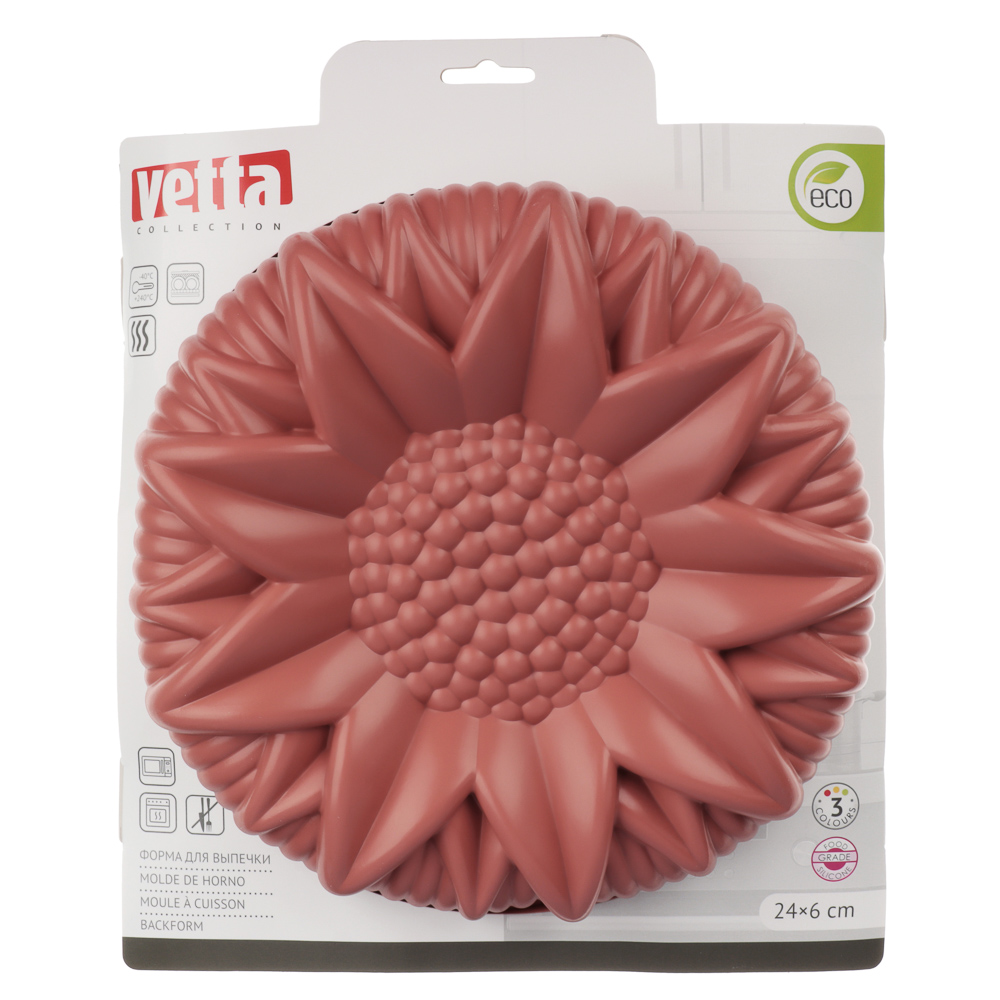 VETTA Форма силиконовая 24х6см, "Подсолнух", арт.№ 891-015