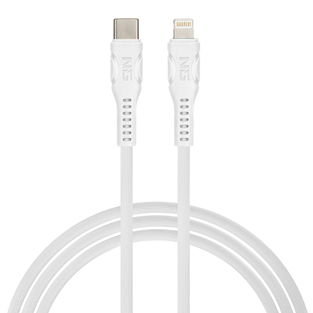 NG Кабель для зарядки, микс Type C-lighnting, Type C-Type C, 1.2м, 2.4A, пластик, 3 цвета, арт.№ 788-034