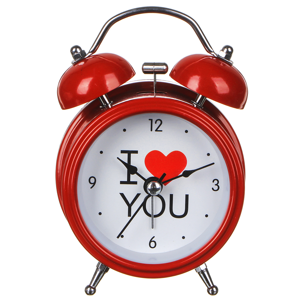 LADECOR CHRONO Будильник электронный с сердцем, металл, 12,5х8,2х5,5см, 1хАА, арт.№ 529-153