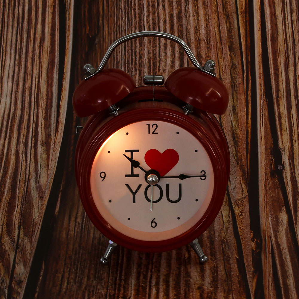 LADECOR CHRONO Будильник электронный с сердцем, металл, 12,5х8,2х5,5см, 1хАА, арт.№ 529-153