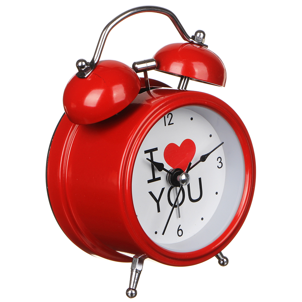 LADECOR CHRONO Будильник электронный с сердцем, металл, 12,5х8,2х5,5см, 1хАА, арт.№ 529-153