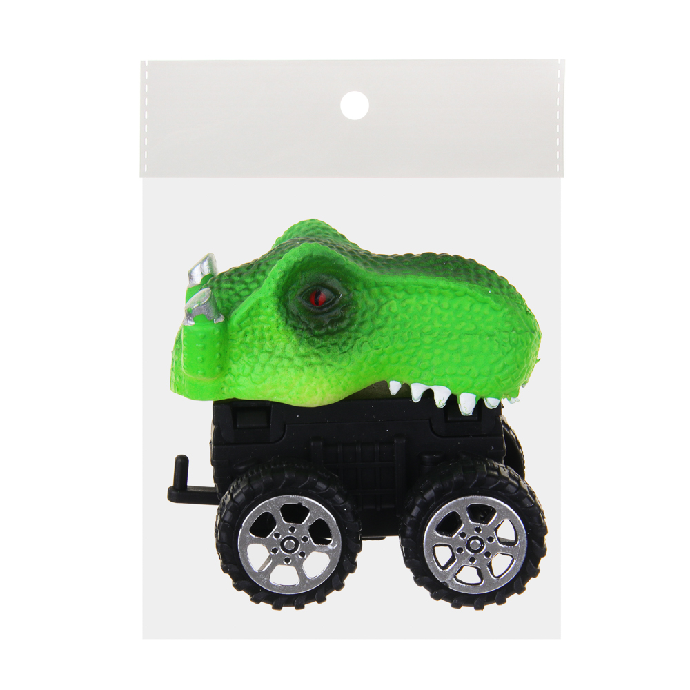 ИГРОЛЕНД Машинка "Дино-джип", инерция, РР, 12,5х12х5см, 4 дизайна, арт.№ 292-370