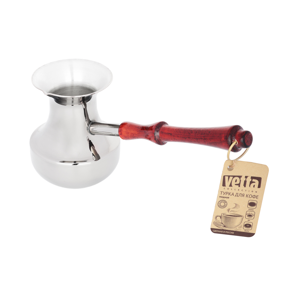 VETTA Турка для кофе 390мл цельная, медная, арт.№ 847-105