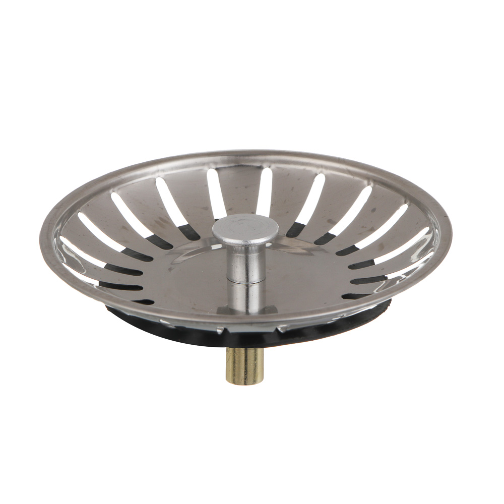 Сеточка-фильтр сменная, для кухонной мойки, d=77 мм, нержавеющая сталь, хром, арт.№ 565-116