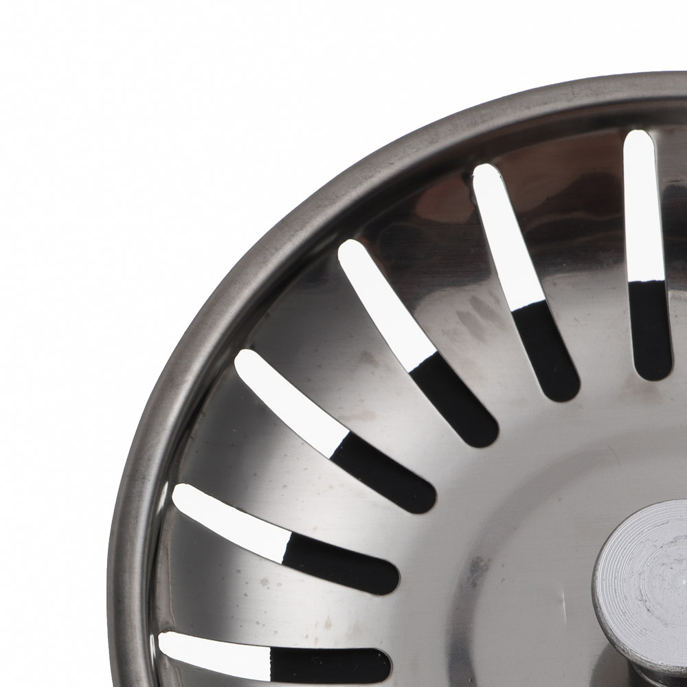 Сеточка-фильтр сменная, для кухонной мойки, d=77 мм, нержавеющая сталь, хром, арт.№ 565-116