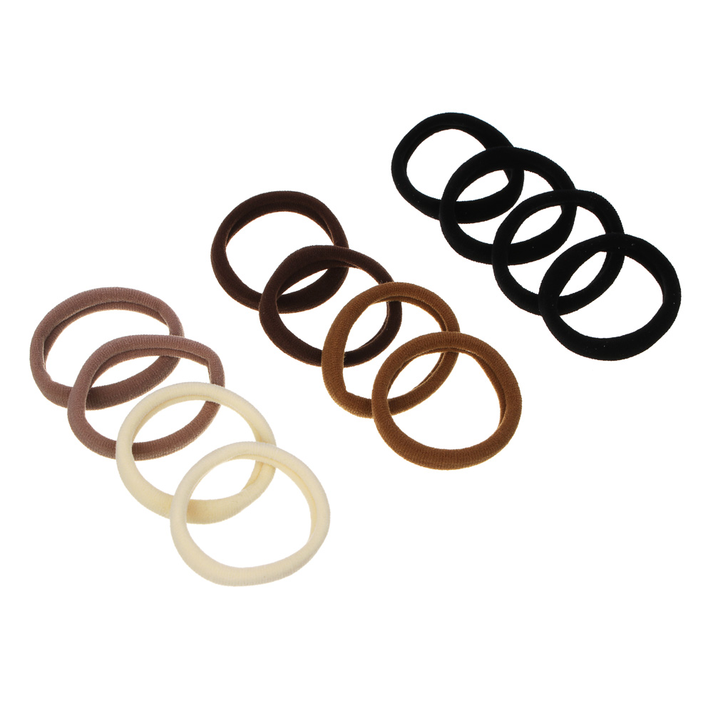 Резинки для волос ЮНИLOOK 4шт, d5см, полиэстер, 3 микса цветов, ACS-52, арт.№ 322-016