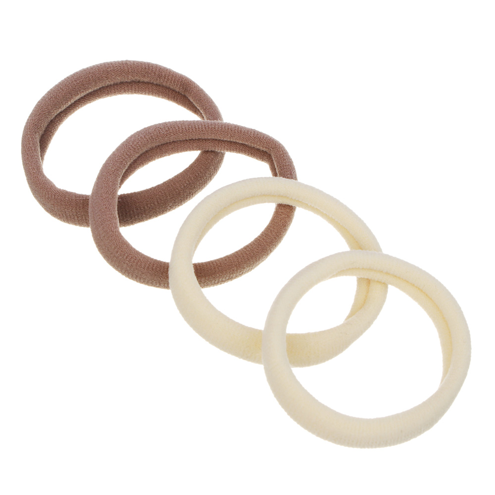 Резинки для волос ЮНИLOOK 4шт, d5см, полиэстер, 3 микса цветов, ACS-52, арт.№ 322-016