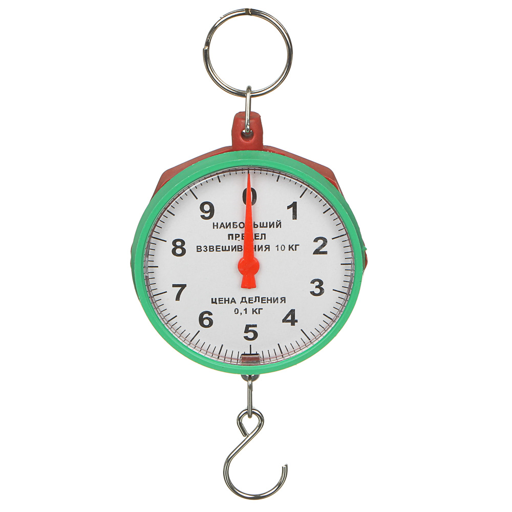Безмен механический, круглый, нагрузка до 10кг, пластик, 3 цвета, СХ-149, арт.№ 487-006