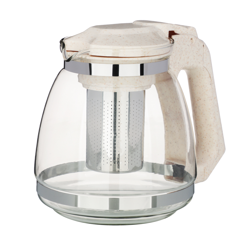VETTA Чайник заварочный "ЭКО", 1500мл, ситечко из нержавеющей стали, стекло, полипропилен, арт.№ 850-197