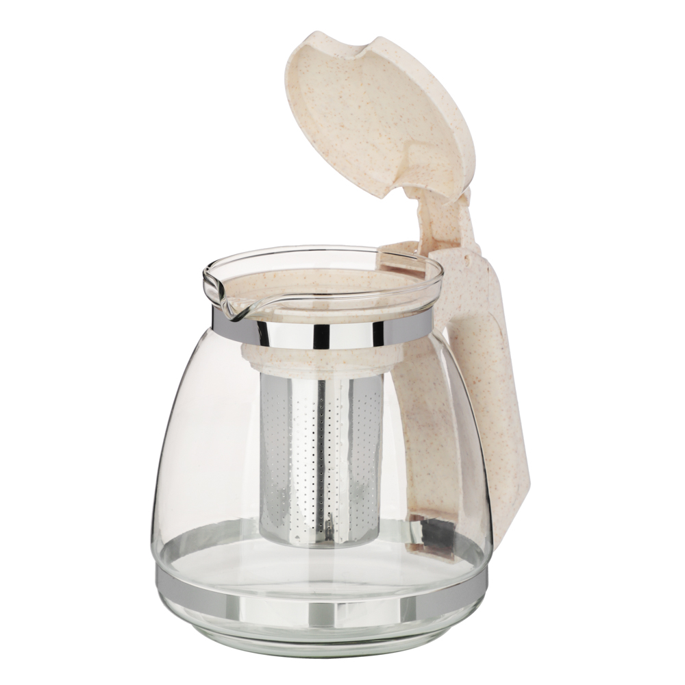 VETTA Чайник заварочный "ЭКО", 1500мл, ситечко из нержавеющей стали, стекло, полипропилен, арт.№ 850-197