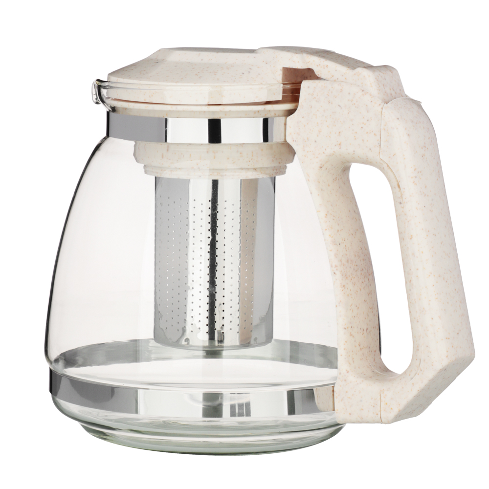 VETTA Чайник заварочный "ЭКО", 1500мл, ситечко из нержавеющей стали, стекло, полипропилен, арт.№ 850-197