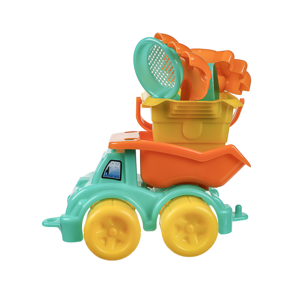 Набор для игр в песке "Машинка-грузовик", ИГРОЛЕНД, 7 предметов, пластик, для детей 3+, арт.№ 430-135
