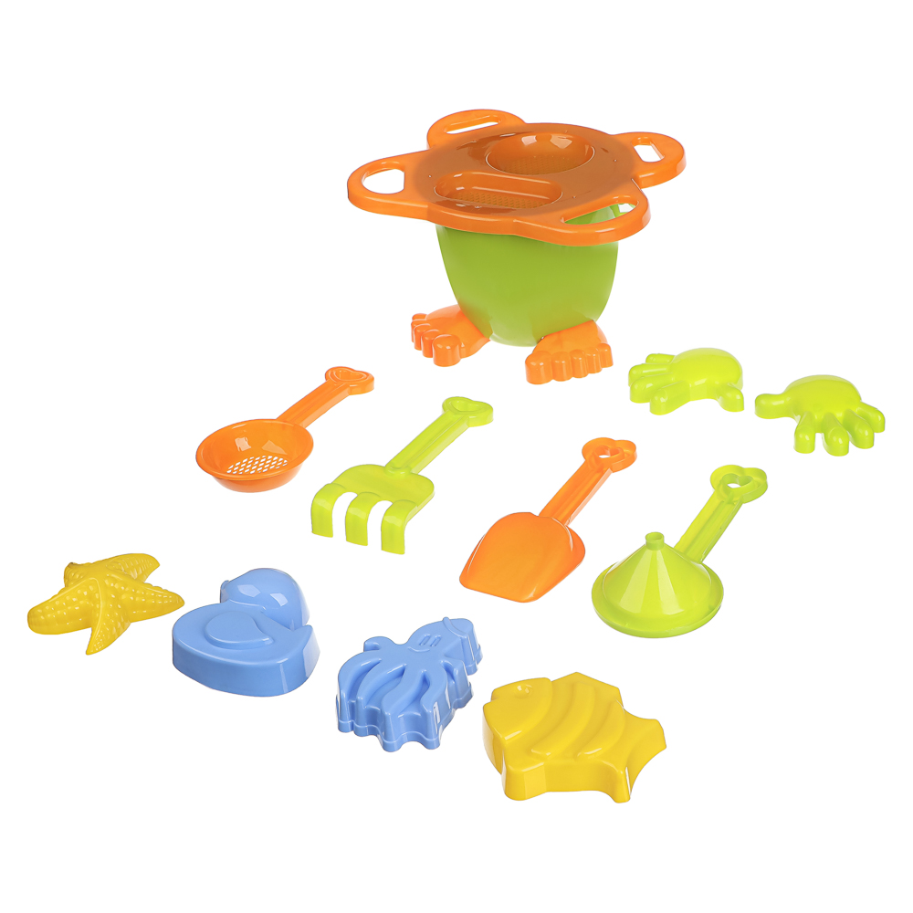 Набор для игры в песке "Дружок", ИГРОЛЕНД, 9 предметов, для детей 3+, арт.№ 430-136