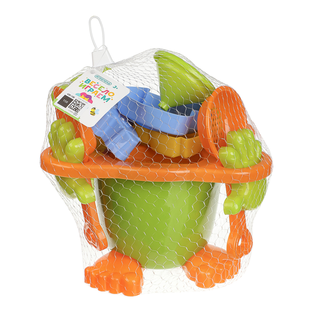 Набор для игры в песке "Дружок", ИГРОЛЕНД, 9 предметов, для детей 3+, арт.№ 430-136