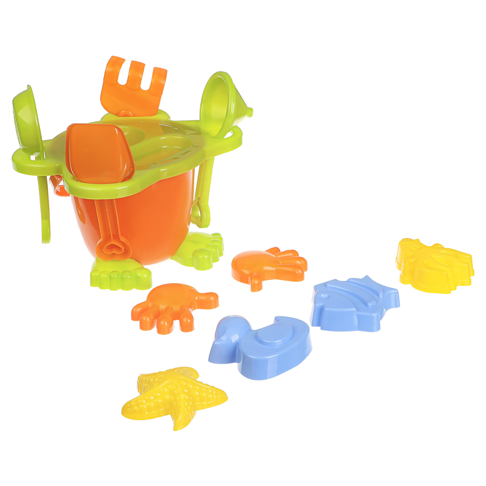 Набор для игры в песке "Дружок", ИГРОЛЕНД, 9 предметов, для детей 3+, арт.№ 430-136