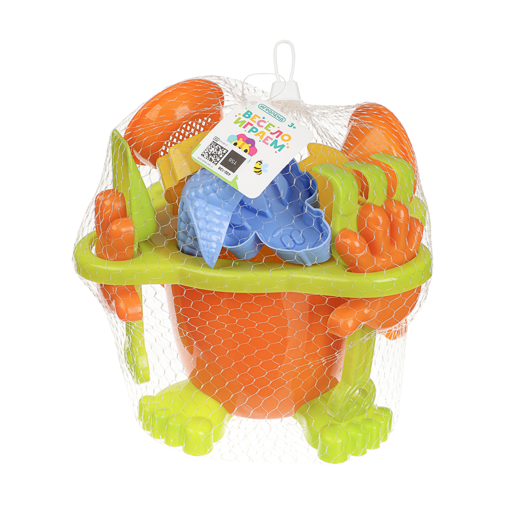 Набор для игры в песке "Дружок", ИГРОЛЕНД, 9 предметов, для детей 3+, арт.№ 430-136