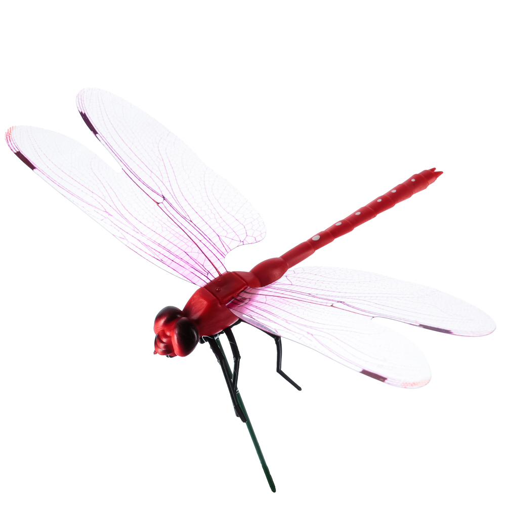 Фигурка на стержне 25см "Стрекоза", ПВХ, 13х9см, 4 цвета, арт.№ 153-077
