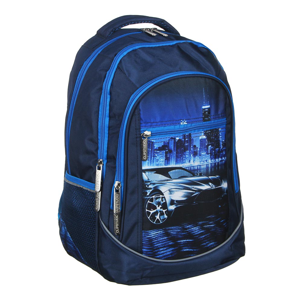 Урбан Авто Рюкзак подростковый, 42x30x20см, 3отд, 3 карм, эргономичная спинка, уплотненные лямки, ПЭ, арт.№ 254-400