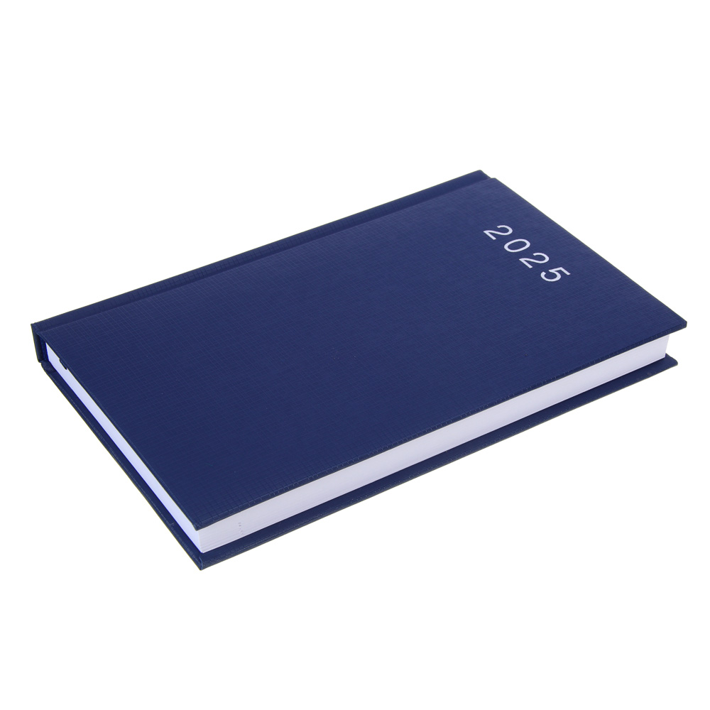 Ежедневник на 2025 "ТЕКСТУР" А5, 352 стр., твердая обложка с поролоном, фактурный бумвинил, синий, арт.№ 572-228