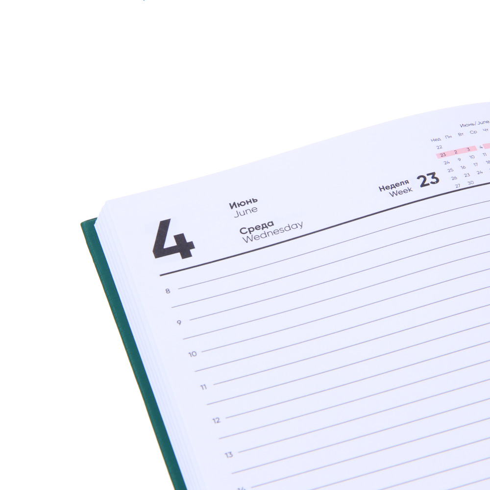 Ежедневник на 2025 "ТЕКСТУР" А5, 352 стр., твердая обложка с поролоном, фактурный бумвинил, зеленый, арт.№ 572-229