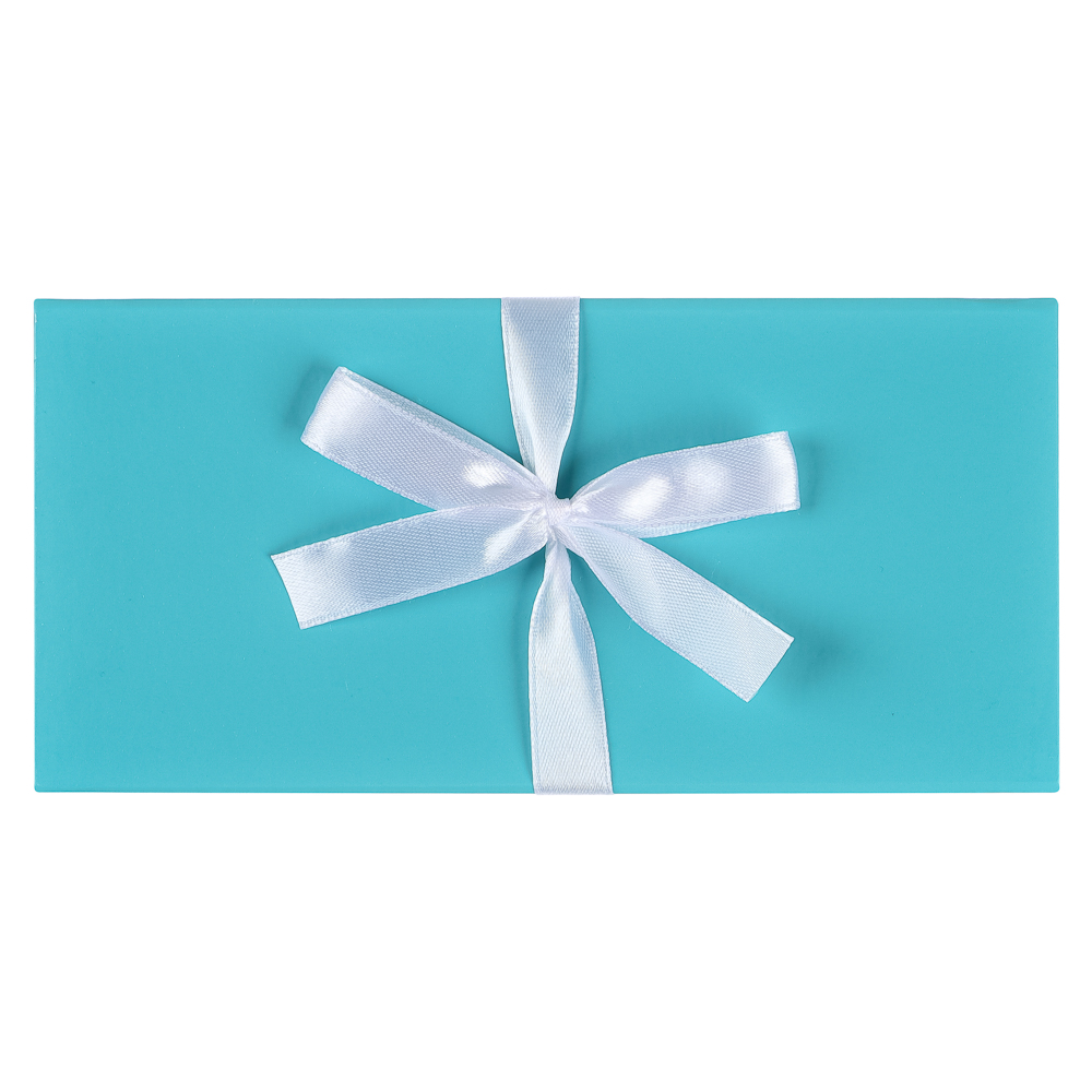 Конверт подарочный мелованная бумага, с бантом, 172х83, бирюзовый, арт.№ 207-265