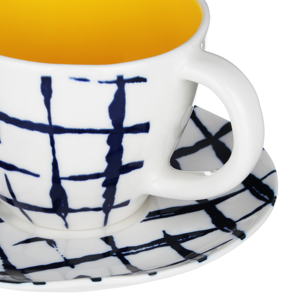 MILLIMI Индиго Набор чайный 2пр, чашка 270мл, блюдце 15см, керамика, арт.№ 824-467