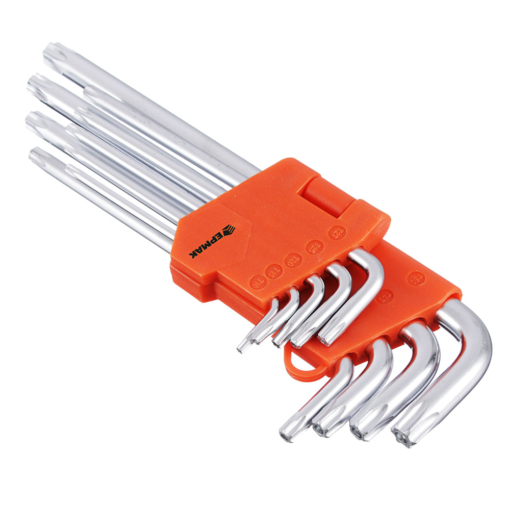 ЕРМАК Набор ключей TORX-профиль 9пр. (75х3мм-170х9мм), арт.№ 657-024