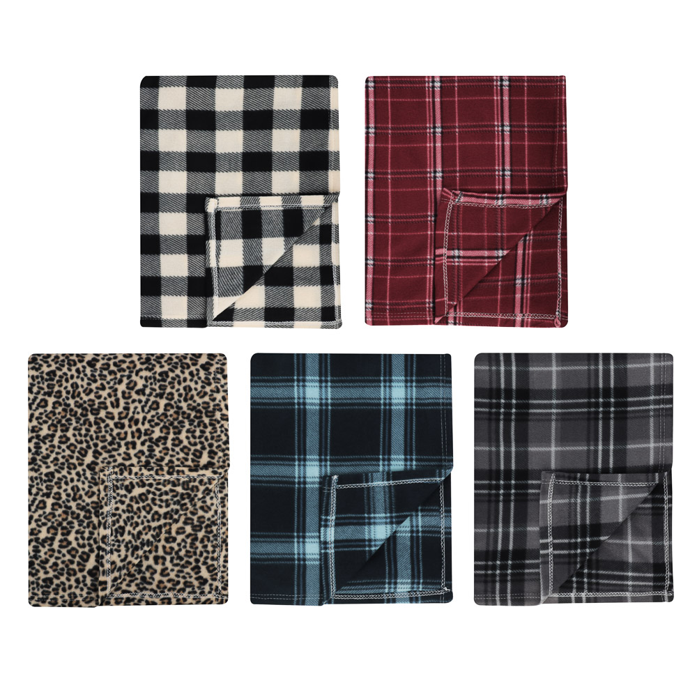 PROVANCE Плед, флис, 180х200см, 130гр/м "Клетка", 5 дизайнов, арт.№ 486-064