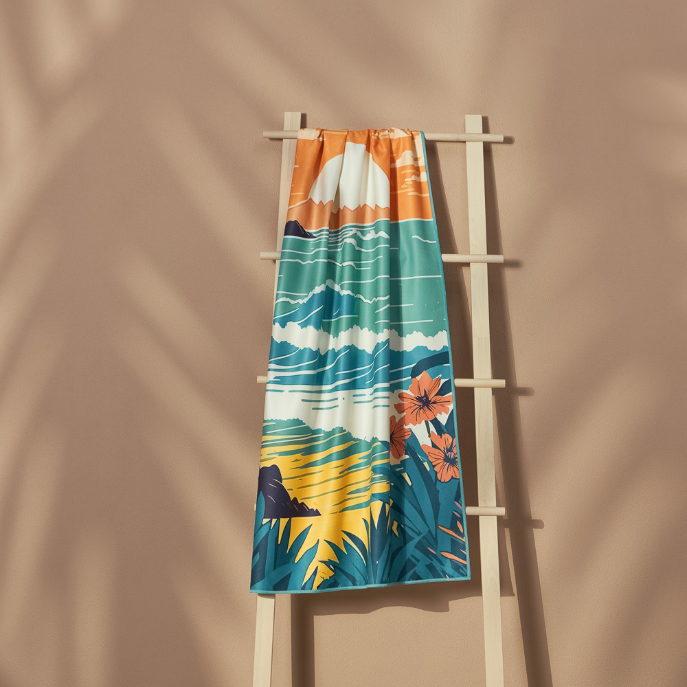 PROVANCE Саммер Полотенце пляжное из микрофибры 70х150см, 100% полиэстер, закат, арт.№ 496-038