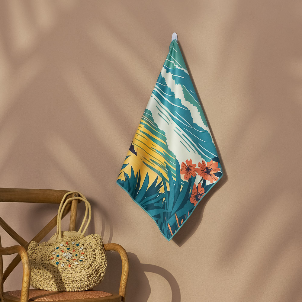 PROVANCE Саммер Полотенце пляжное из микрофибры 70х150см, 100% полиэстер, закат, арт.№ 496-038