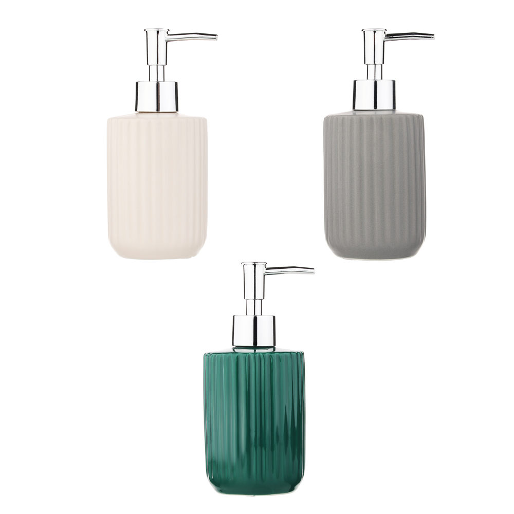 VETTA Дозатор для жидкого мыла "Вертикаль", керамика, 3 цвета, арт.№ 463-971