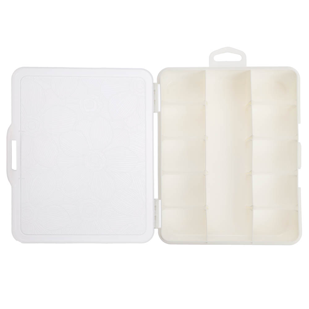 Органайзер для мелочей Keeplex Fiori с разделителями M 19х16х4,5см, пластик, белое облако, арт.№ 457-044