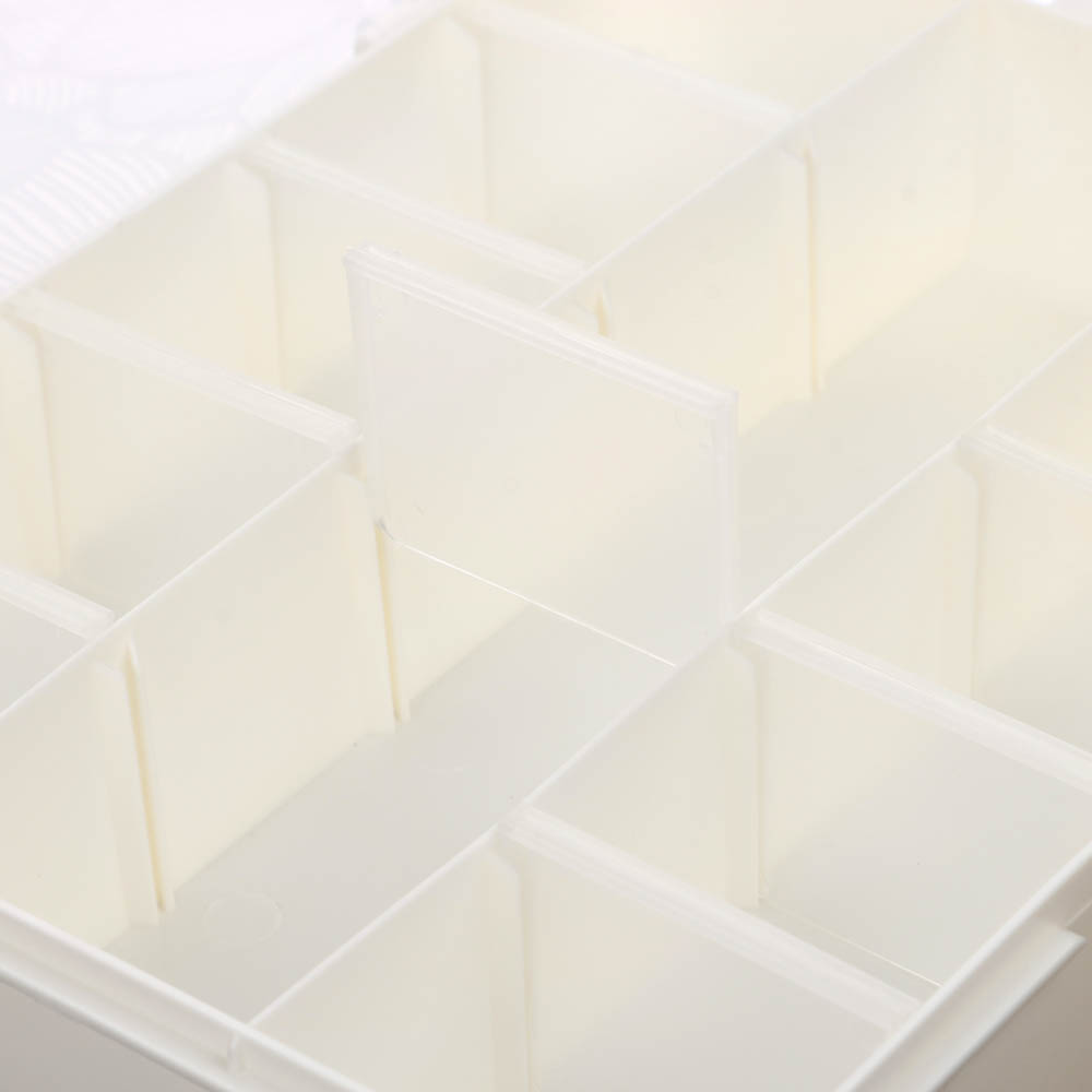 Органайзер для мелочей Keeplex Fiori с разделителями M 19х16х4,5см, пластик, белое облако, арт.№ 457-044