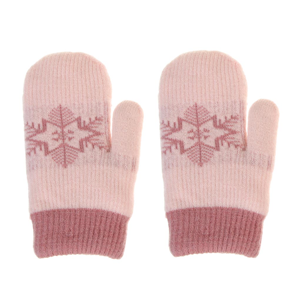 GALANTE Варежки детские на флисовой подкладке, р.14, 100% акрил, разноцветные, ОЗ25-34, арт.№ 363-450