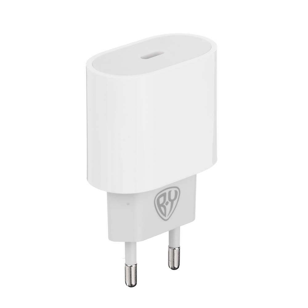 Сетевое зарядное устройство BY Pure 20Вт, USB-C PD,110-240В,50-60Гц, пластик, белый, арт.№ 916-264