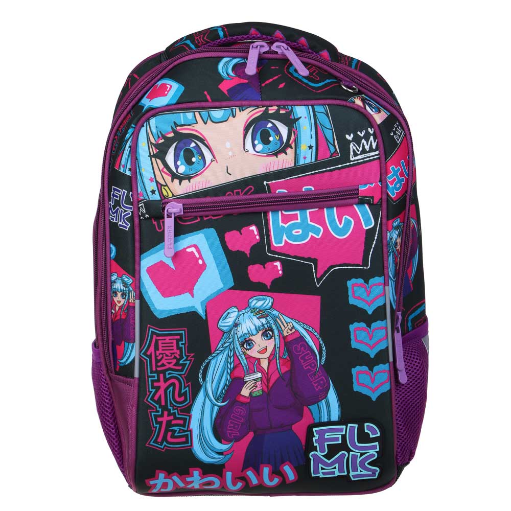 Аниме Рюкзак школьный жесткий 39х30х15см, 2 отд., 3 кармана, эргономичная спинка, ручка, вес<900г, арт.№ 254-005