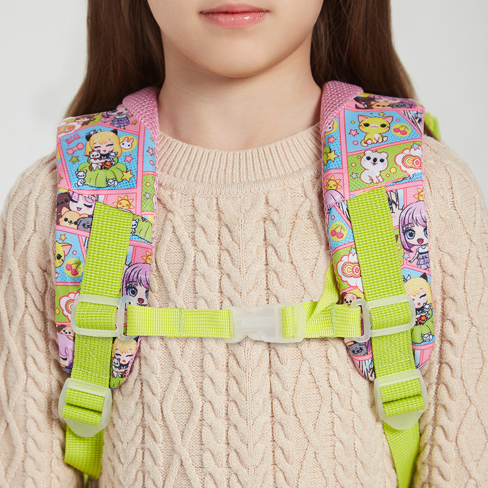 Кавай Ранец шк.жесткий 35х27х18см, 1отд., 3карм., эргон.спинка, рег.нагруд.стяжка, вес около 800г, арт.№ 254-006