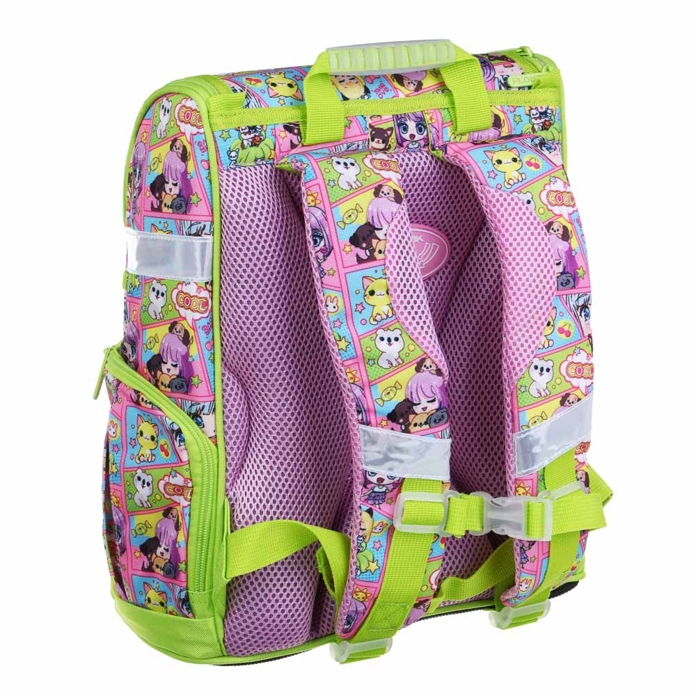 Кавай Ранец шк.жесткий 35х27х18см, 1отд., 3карм., эргон.спинка, рег.нагруд.стяжка, вес около 800г, арт.№ 254-006