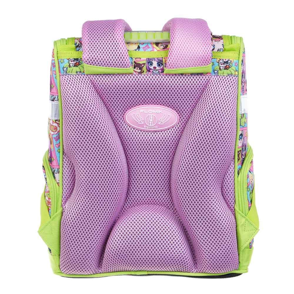 Кавай Ранец шк.жесткий 35х27х18см, 1отд., 3карм., эргон.спинка, рег.нагруд.стяжка, вес около 800г, арт.№ 254-006