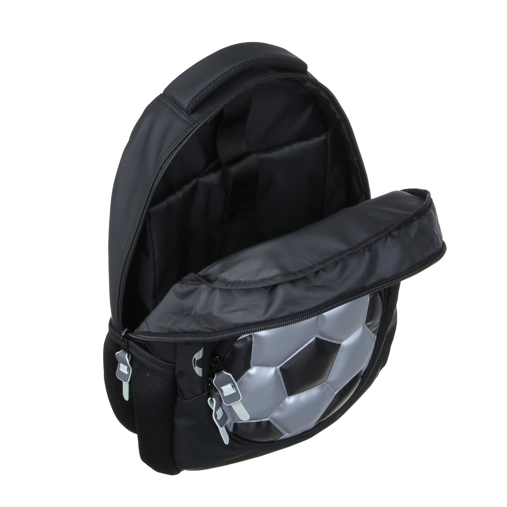 Серебряный Мяч Рюкзак подростковый 41х31х13см, 2 отд., 3 карм, ручка, прорезин.нейлон, отд.иск.кожей, арт.№ 577-004