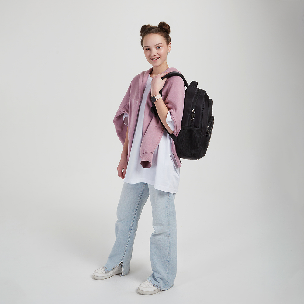 Персонал Рюкзак подростковый 41х31х13см, 2 отд., 3 карм., ручка, ПЭ, отд.иск.кожей, арт.№ 577-005