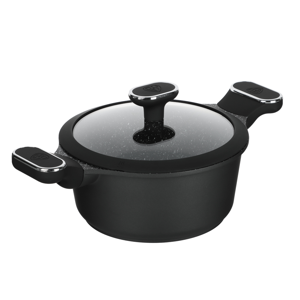 Набор посуды 10 предметов BY COLLECTION, антипригарное покрытие: кастрюли+крышки 2,5 л, 4,3 л, 6,5 л, ковш+крышка 1,4 л, сковорода 24 см, сотейник 28 см, арт.№ 846-588