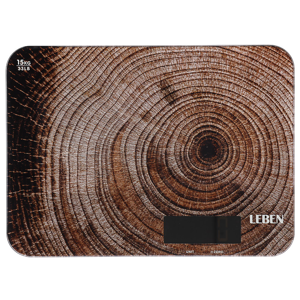 LEBEN Весы-доска, максимальный вес 15кг, ЖК-дисплей, 35x26x2,7 см, 3xAAA, арт.№ 268-060