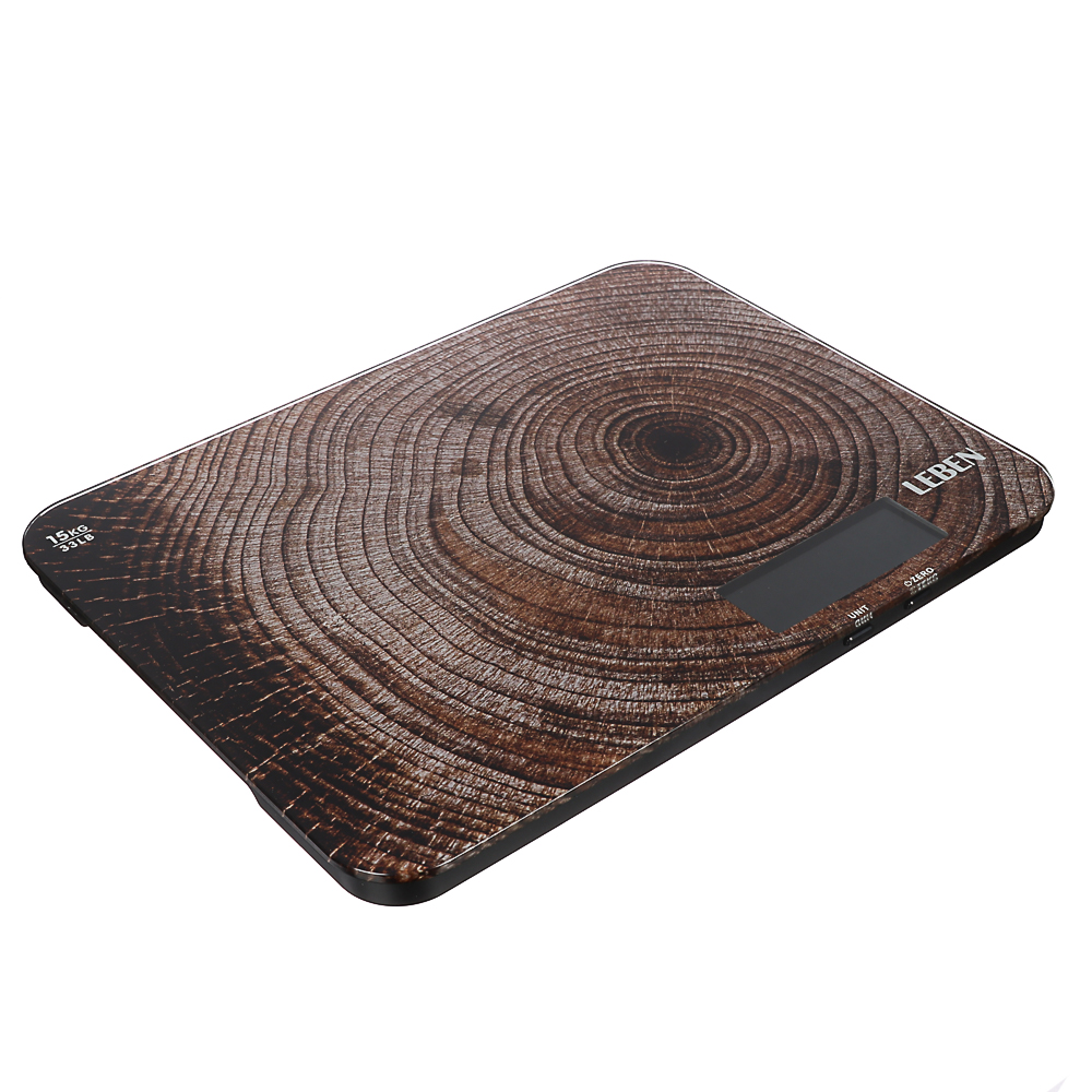 LEBEN Весы-доска, максимальный вес 15кг, ЖК-дисплей, 35x26x2,7 см, 3xAAA, арт.№ 268-060