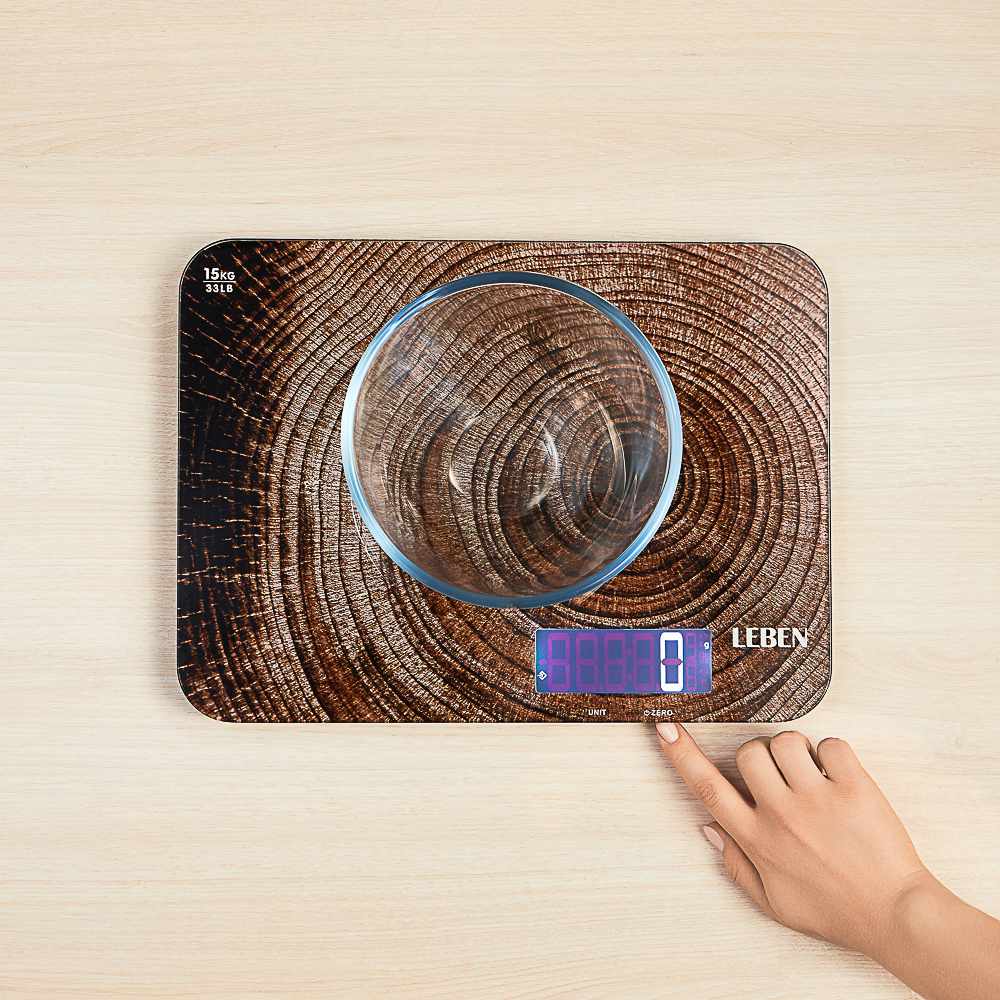 LEBEN Весы-доска, максимальный вес 15кг, ЖК-дисплей, 35x26x2,7 см, 3xAAA, арт.№ 268-060