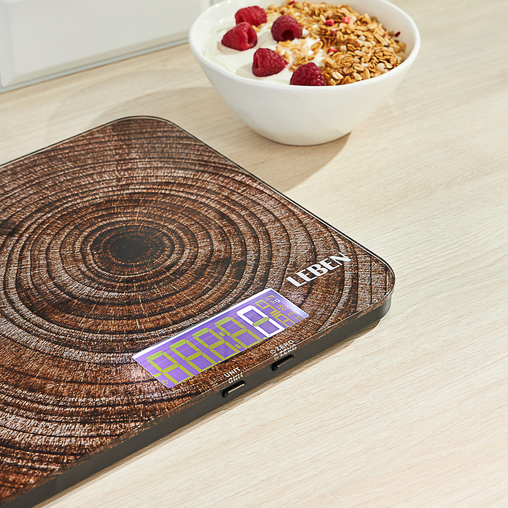 LEBEN Весы-доска, максимальный вес 15кг, ЖК-дисплей, 35x26x2,7 см, 3xAAA, арт.№ 268-060