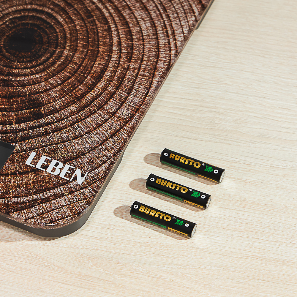 LEBEN Весы-доска, максимальный вес 15кг, ЖК-дисплей, 35x26x2,7 см, 3xAAA, арт.№ 268-060